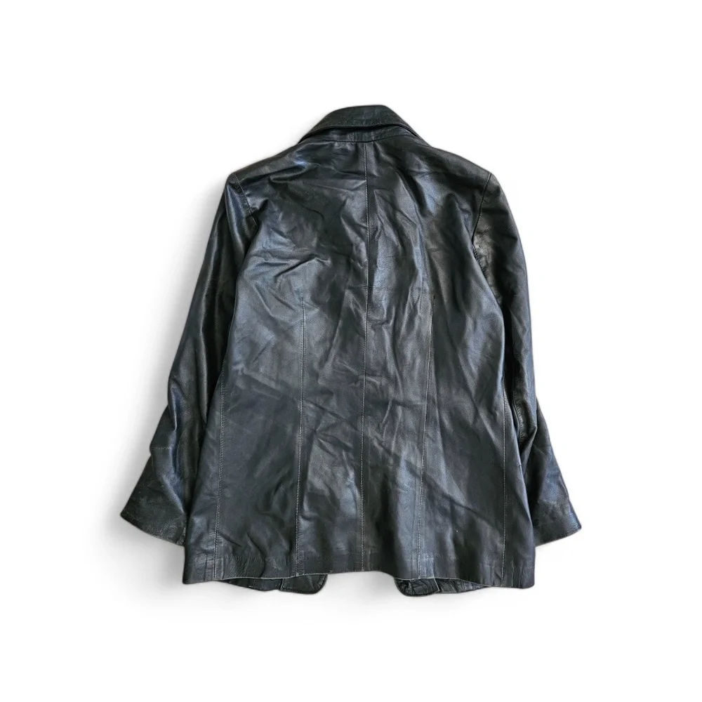 MDL Vintage Italian Leather Jacket – Women’s Size 42 (Fits Like Medium) – Black - Picture 2 of 9